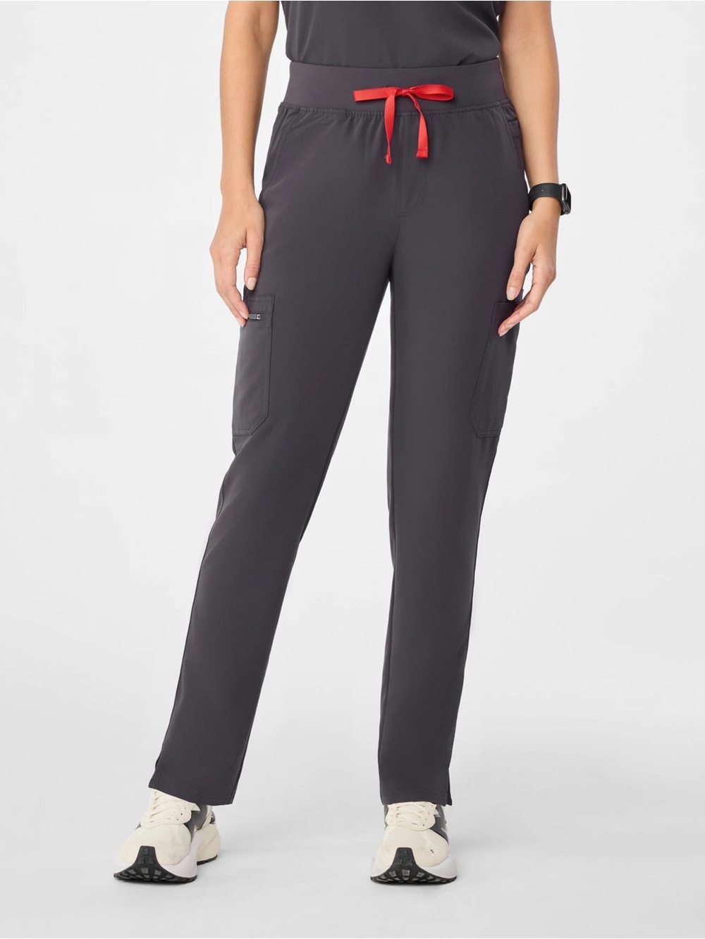 Figs High Waisted Yola Skinny Scrub Pants in Charcoal Size Large L